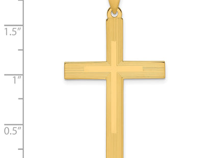 14K gold cross pendant, another view