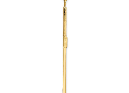 14k Polished and Line Design Solid Cross Pendant (Style XR1870)