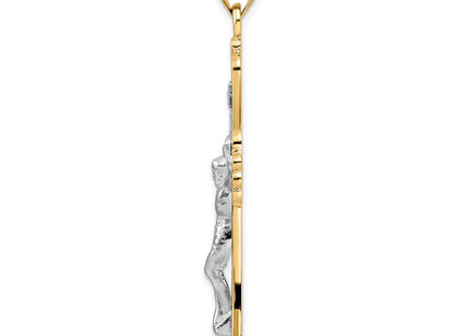 14K gold crucifix pendant, alternate view
