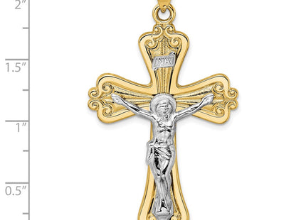 14K gold crucifix pendant, another view