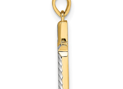 14k Yellow & Rhodium Pendants Style XR1872 - Classique Jewelry Inc.