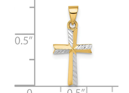 14k Yellow & Rhodium Pendants Style XR1872 - Classique Jewelry Inc.