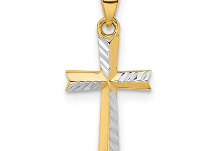 14k Yellow & Rhodium Pendants Style XR1872 - Classique Jewelry Inc.