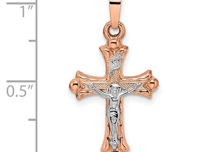 14K rose gold fleur de lis pendants & charm, another view
