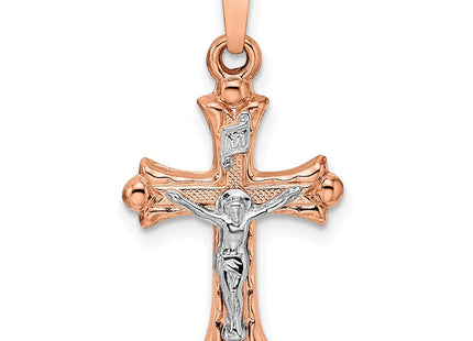 14K rose gold fleur de lis pendants & charm
