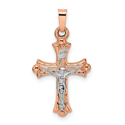 14K rose gold fleur de lis pendants & charm