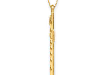 14K gold cross pendant, alternate view