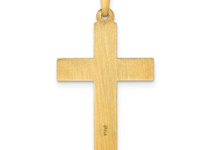 14K gold cross pendant, further view