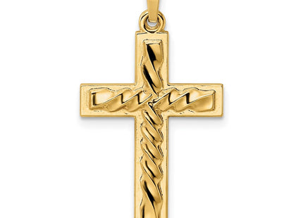 14K gold cross pendant