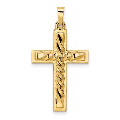 14K gold cross pendant