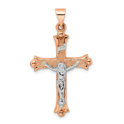 14K rose gold fleur de lis pendants & charm