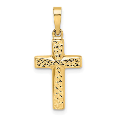 14K gold cross pendant