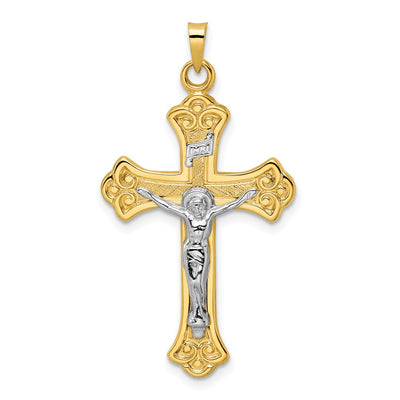14K gold fleur de lis pendant