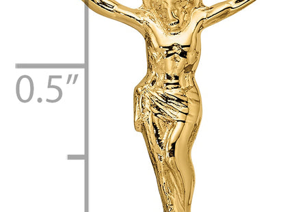 14k Polished Solid Risen Christ Chain Slide, 28.22 x 21.6mm