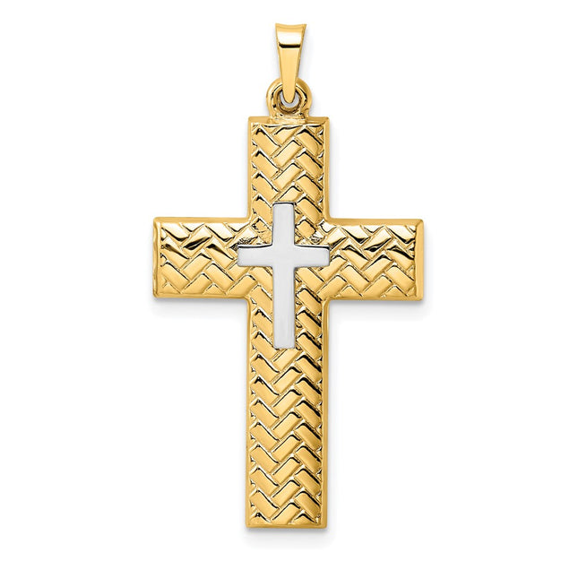 14k Two-tone Pendants Style XR1898 - Classique Jewelry Inc.