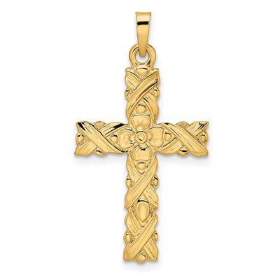 14K gold cross pendant