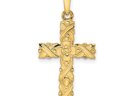 14K gold cross pendant
