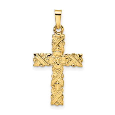 14K gold cross pendant