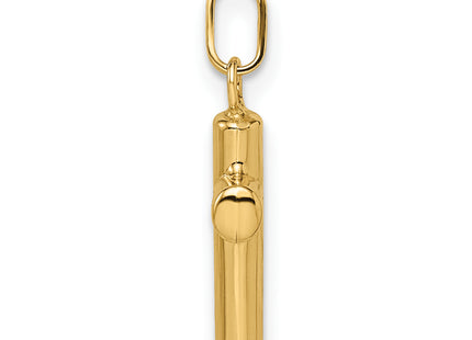 14k Polished Puffed Cross Pendant