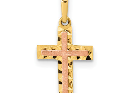 14K gold cross pendant