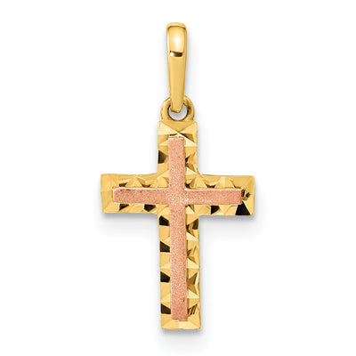 14K gold cross pendant