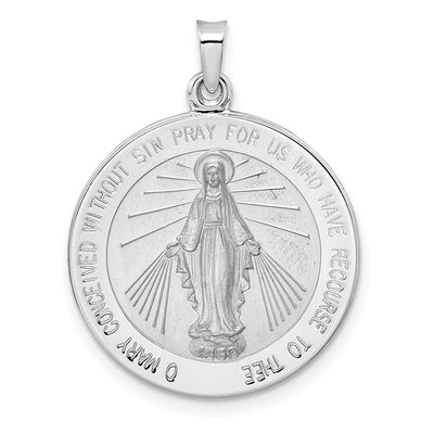 14K white gold pendant