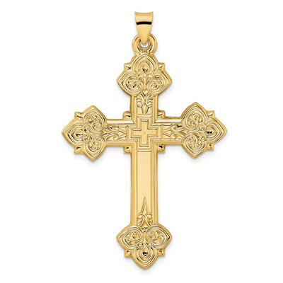 14K gold fleur de lis pendant