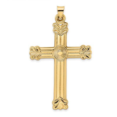 14K gold circle pendant