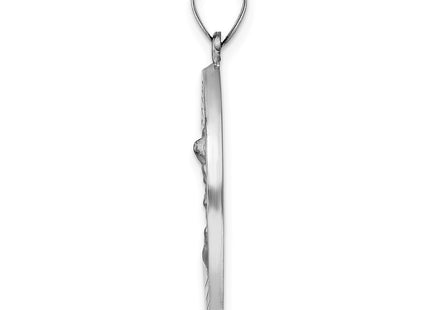 14K white gold pendant, alternate view