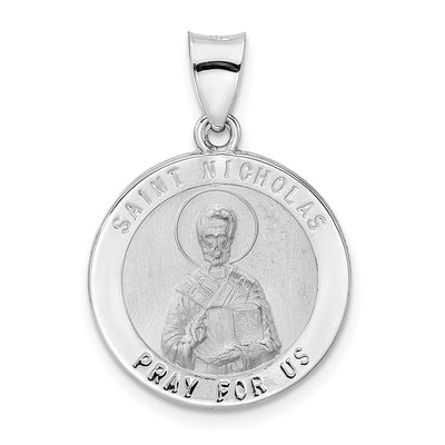14K white gold pendant
