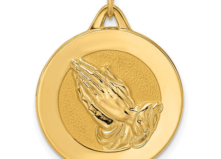 14K gold disc pendant