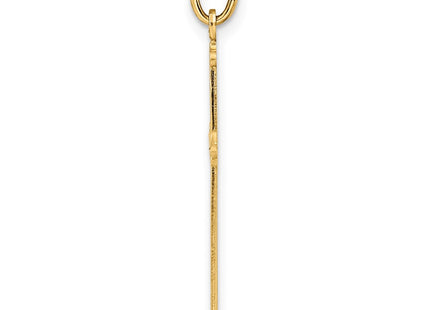 14K gold cross pendant, alternate view