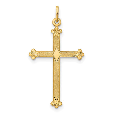 14K gold cross pendant