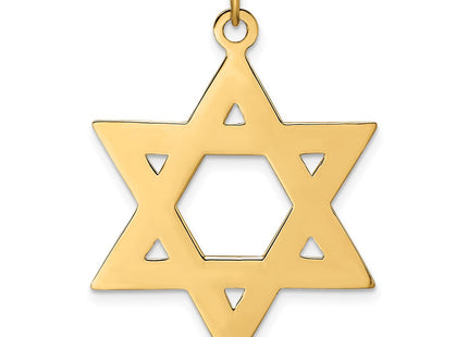 14K gold star pendant, further view