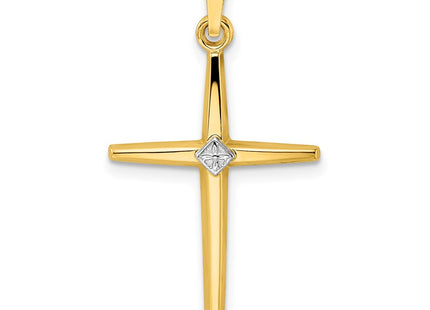 14K gold cross pendant