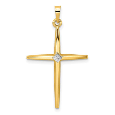 14K gold cross pendant