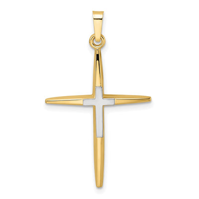 14K gold cross pendant