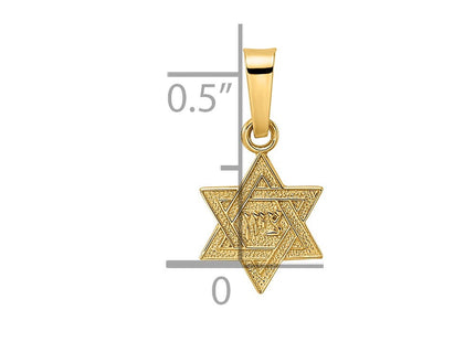 14K gold cross pendant, another view