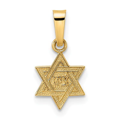 14K gold star pendant