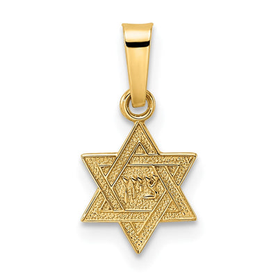 14K gold cross pendant