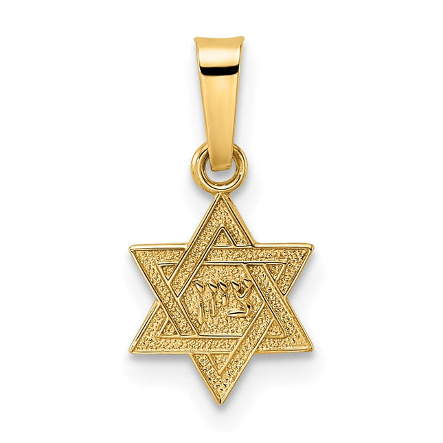 14k Two-tone Polished Solid Double Cross Pendant, 27 x 14.5mm