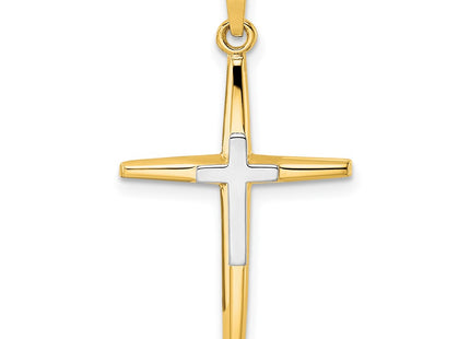 14K gold cross pendant