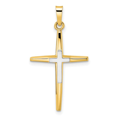 14K gold cross pendant