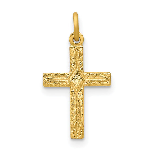 14k Small Cross Charm, 18 x 10mm