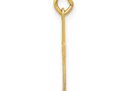 14K gold cross charm, alternate view