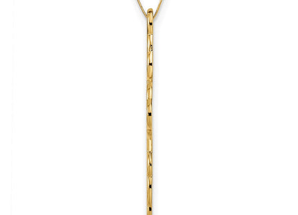14K gold cross pendant, alternate view