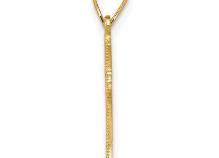 14k Budded Cross Charm, 21 x 11mm
