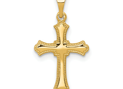 14k Budded Cross Charm, 21 x 11mm