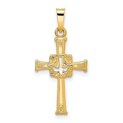 14K gold cross pendant