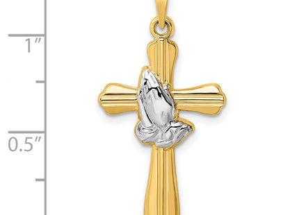 14k Yellow & Rhodium Pendants Style XR2026 - Classique Jewelry Inc.